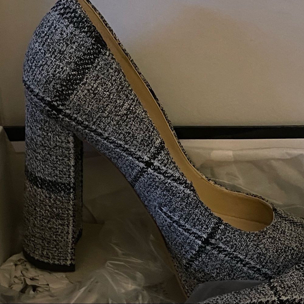Nine West plaid platforms NWT